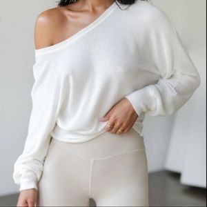 Joah Brown Slouchy Dolman Long Sleeve Top New